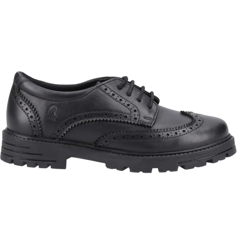 Hush Puppies Meisjes Maxine Leren Schoolschoenen (Zwart)