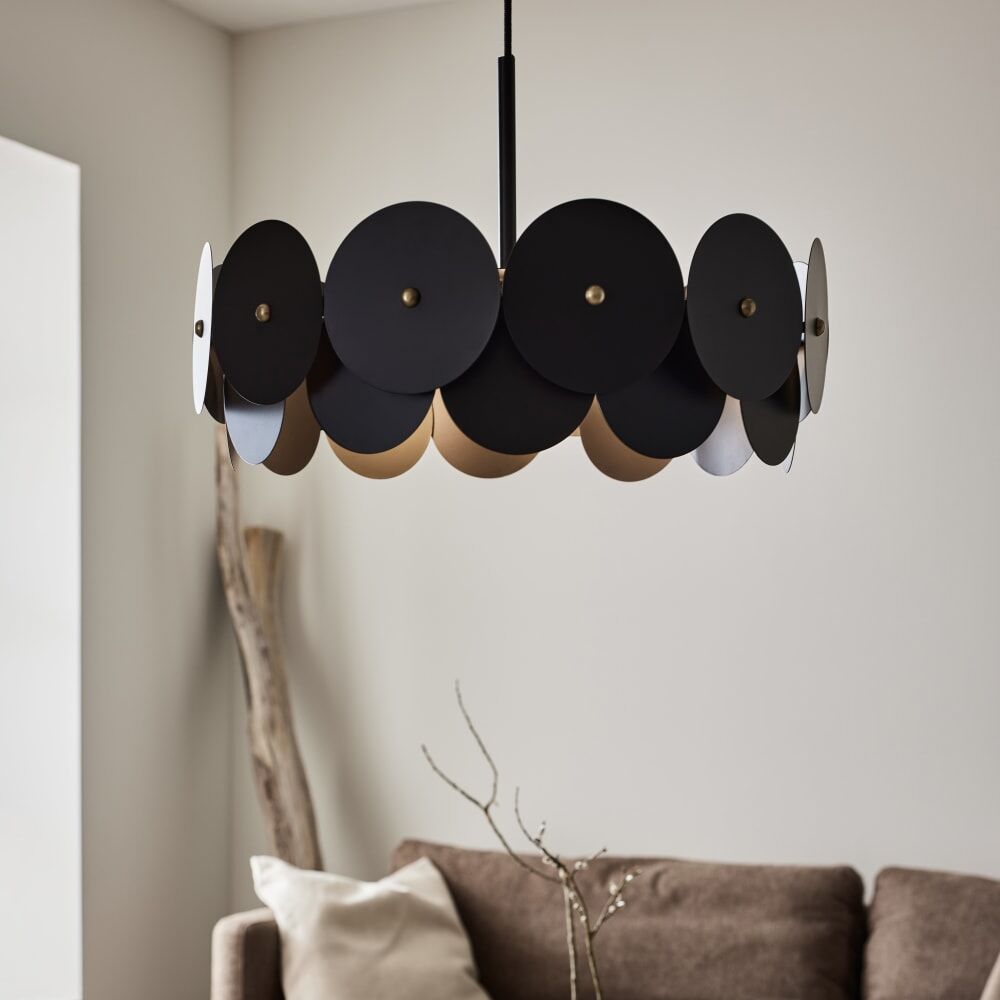 Markslöjd Suspension 3xe27 noir et laiton Noir 53x35x53cm