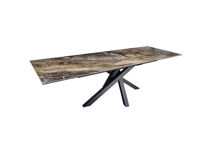 Esstisch MARVELOUS 260cm - schwarz - Keramik - 100 kg Belastbarkeit robust 12 Sitzplätze, gemütlicher Look, eleganter Look, für Esszimmer, Eyecatcher, pflegeleicht, Metallgestell