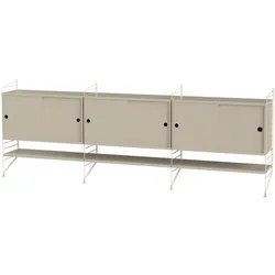 Sideboard Kommode mit Regalböden Beige Beige