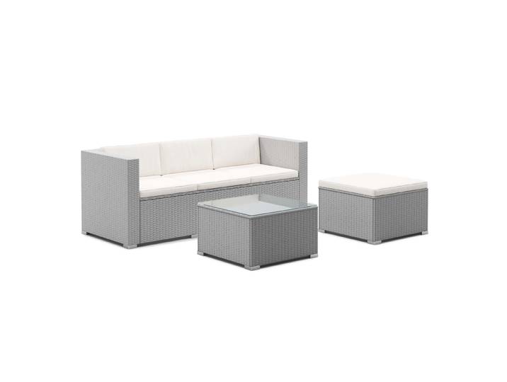 Kissenset für Rattanlounge NIZZA beige