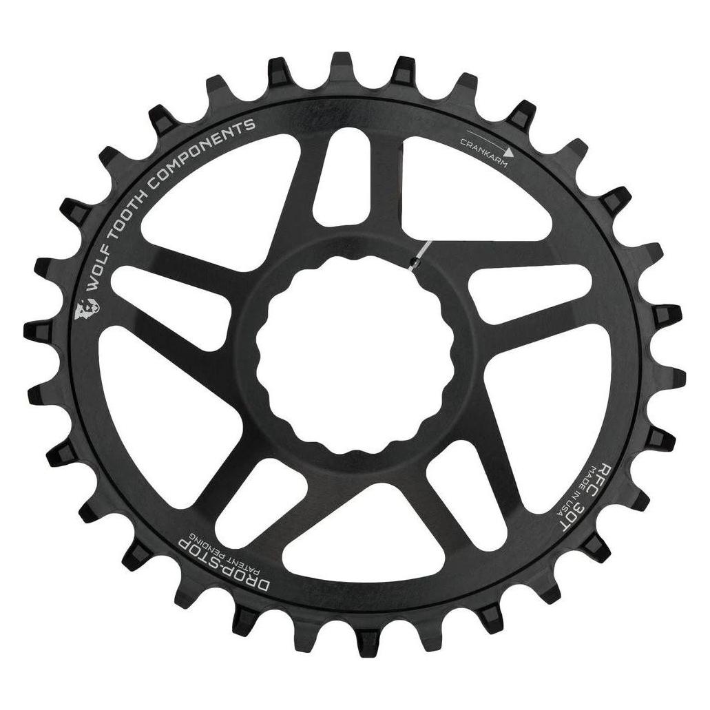 Wolf Tooth PowerTrac Elliptical Race Face Cinch Direct Mount Kettenblatt, 49mm Kettenline/6mm Offse (49) (OVAL-RFC32)