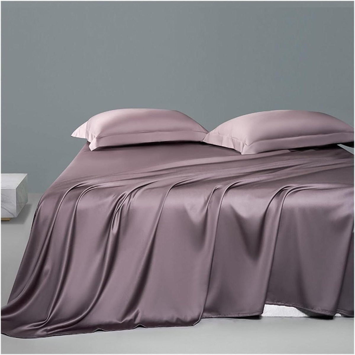 Luxe Katoenen Plat Laken met 500 Draden - Paars - 245 x 270 cm