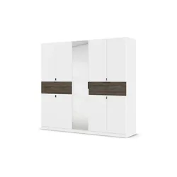 Drehtürenschrank  Thurso , weiß , Maße (cm): B: 226 H: 210