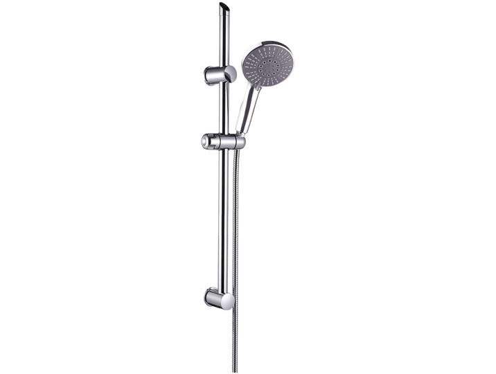 Brausegarnitur SCHÜTTE Adria , grau (chrom), H:70cm, Kunststoff, Metall, Brausegarnituren, Brausegarnitur, Duschkopf mit Schlauch und Halterung, Handbrause mit 5 Funktionen