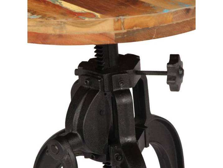 Bon marché * Table d'appoint - JILL'S Console - 45x (45-62) cm Bois de récupération et fonte FR7579