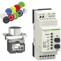 Schneider Electric Empfänger programmier XB4R 24-240VAC/DC, Schalter + Taster, Grün, Gelb