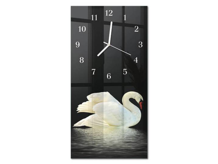 Tulup Wanduhr 30x60 cm - Mohnblumen, Mehrfarbig, Glas, Rechteckig, 30x60x0.4 cm, Dekoration, Uhren, Wanduhren