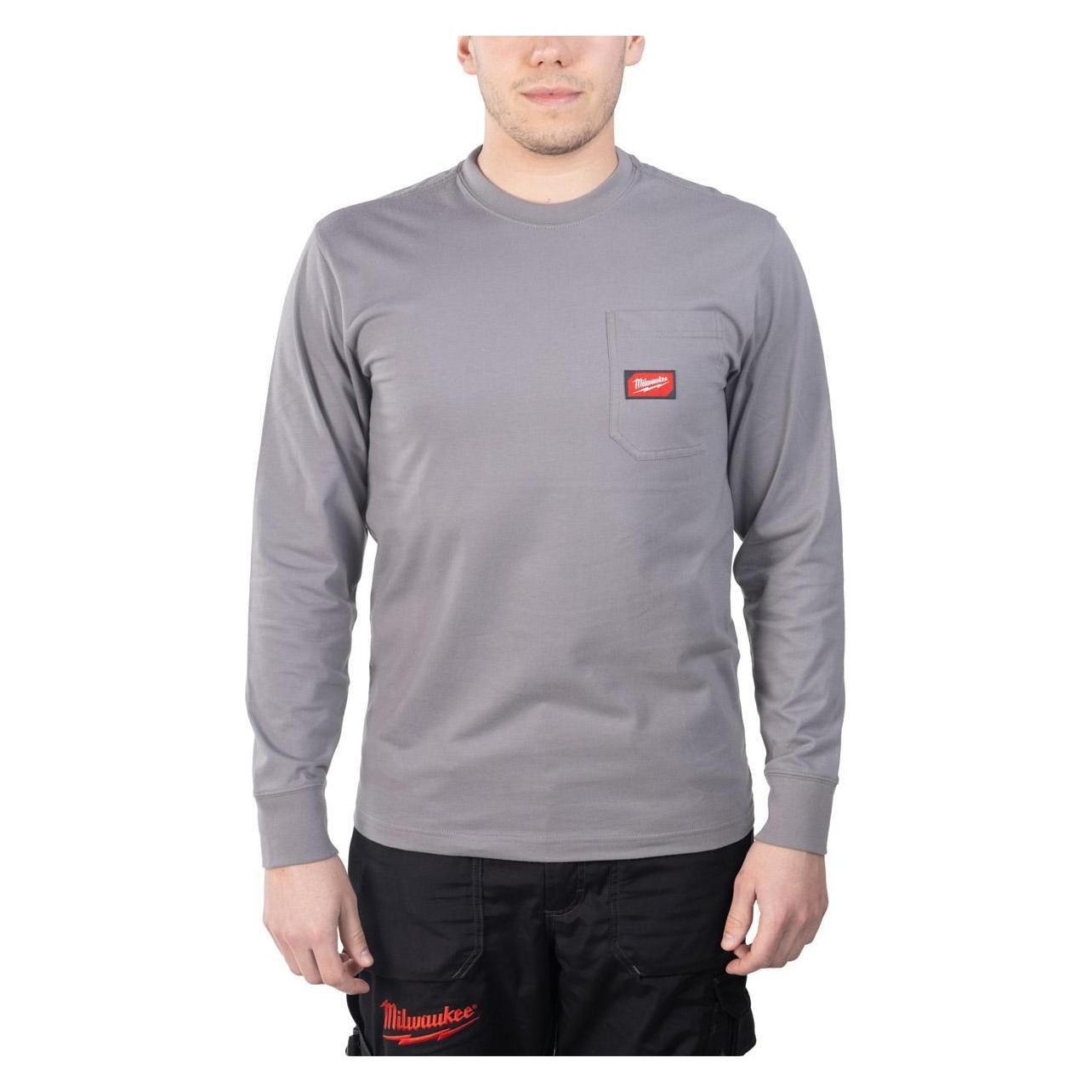 GCS T-Shirt Mit Langärmeliger Tasche - Hellgrau Wtlsgr-Xl (XL) (986617)