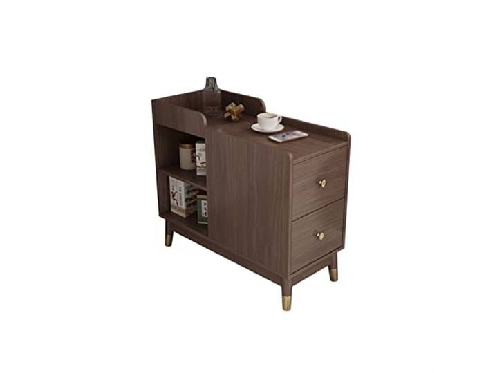 ksjdieunf Couchtisch Beistelltisch mit Zwei Schubladen for Zuhause, Wohnzimmer, Büro, moderner Kleiner Couchtisch, Schlafzimmer, Nachttisch Tische for Wohnzimmer(B)