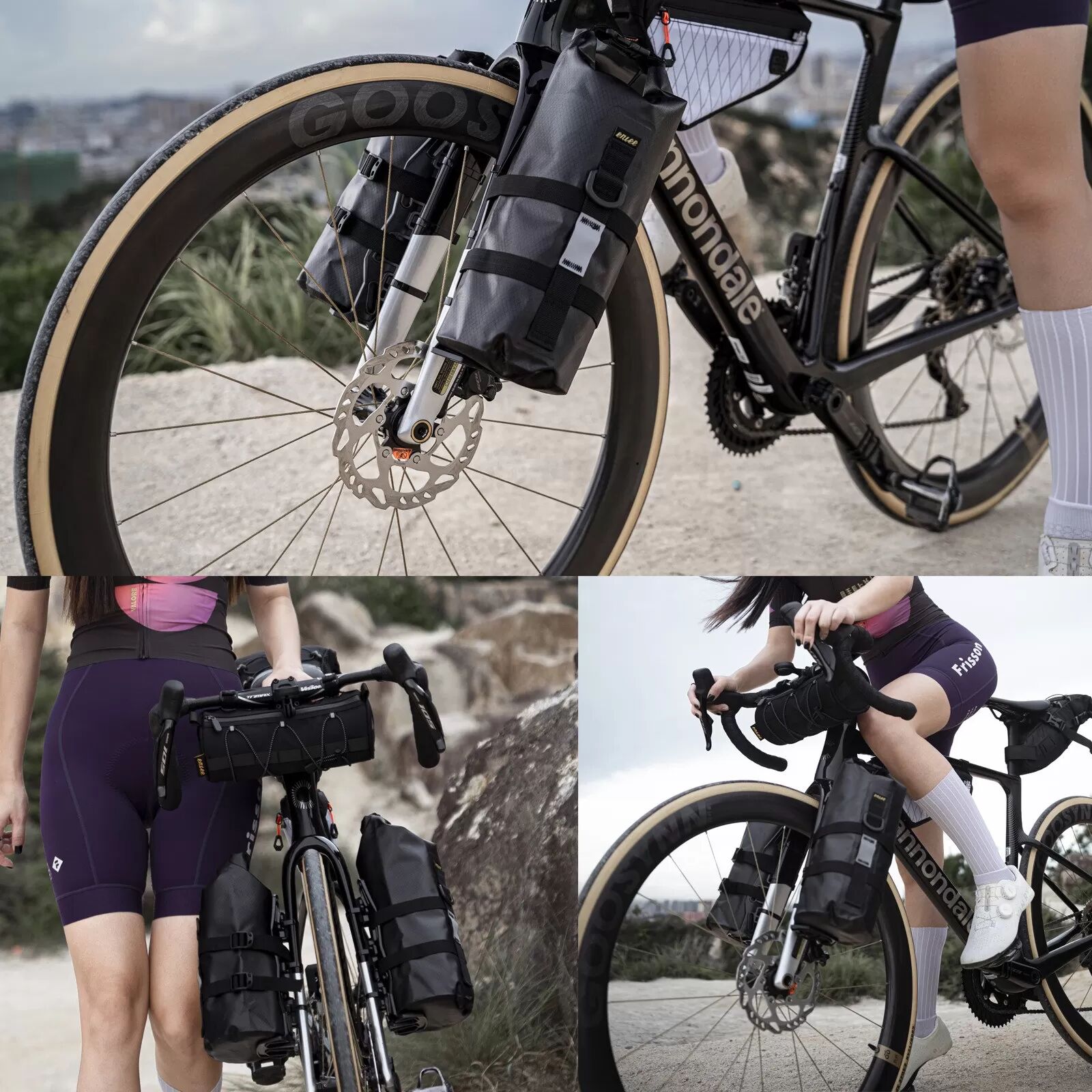 INF Wasserdichte Fahrrad-Gabeltasche mit Halterung - 5L Kapazität