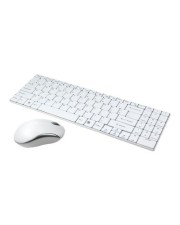 LogiLink Combo Set mit Autolink Tastatur-und-Maus-Set kabellos 2,4 GHz Deutsch Weiß (ID0109)