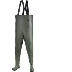 Standard-Wathose 400g/m2 mit Stiefel S5 grün - 43 - grün