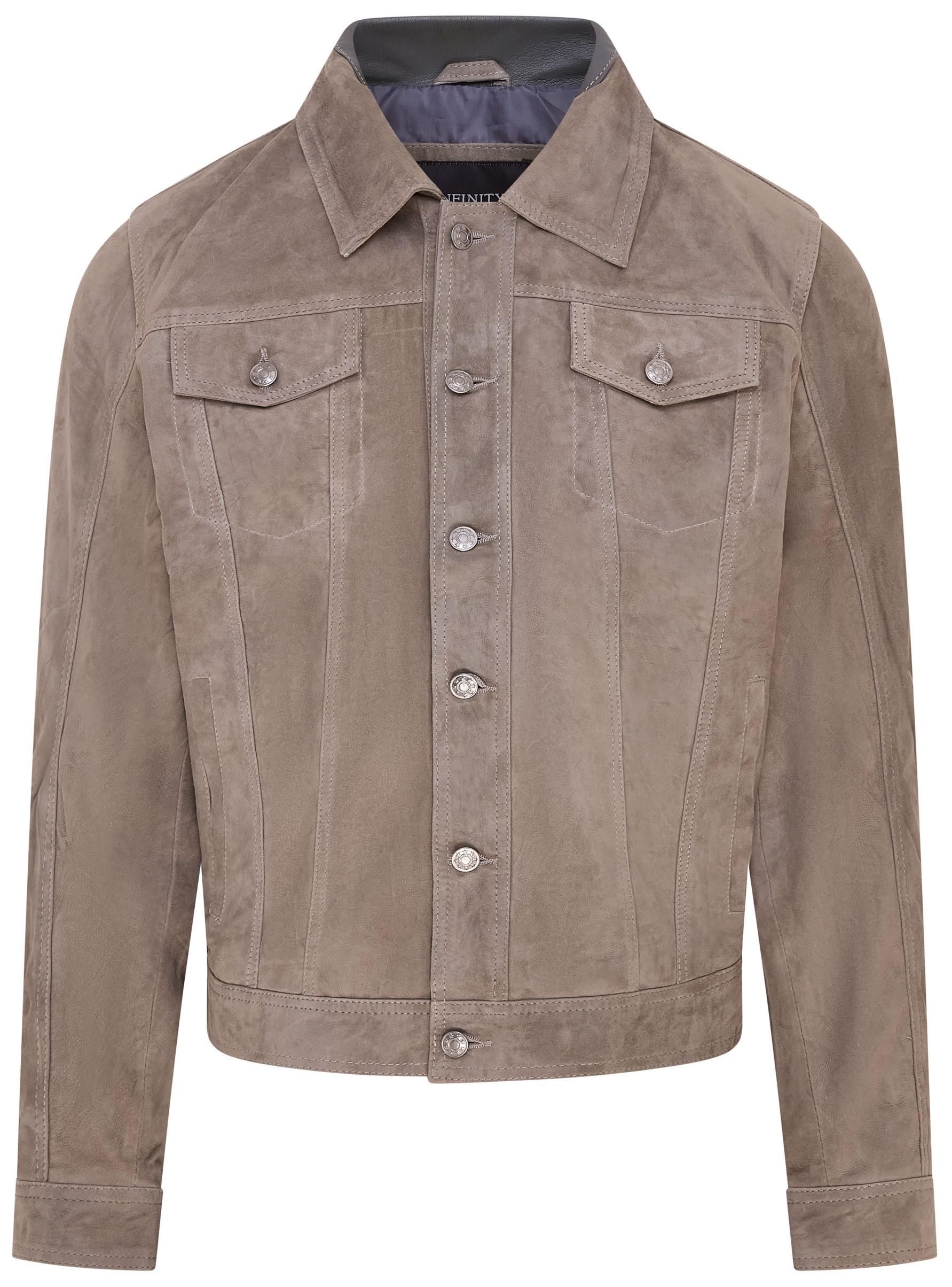 Graue Herren-Jacke aus Ziegenwildleder – Nurmes