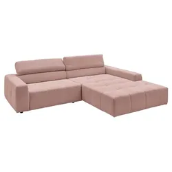 Portobello Ecksofa Hamilton Cord Rosa Altrosa