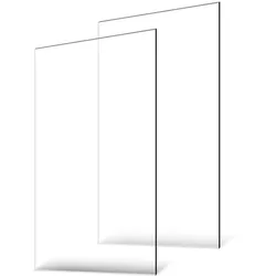 VEVOR Plexiglas-Acrylplatten, 2er-Set Kunststoffplatten, 610x1219mm, 3 mm dick, klares, gegossenes Kunststoffglas für Bastelprojekte, Ersatzglas für Bilderrahmen, DIY-Display, leicht zu schneiden