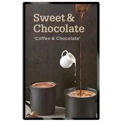 Wandmontierter LED-Leuchtkasten für Menü- und Werbeanzeigen, geeignet für Restaurants, Cafés und Geschäfte, Schwarz 80×120cm【CBDX-8012】