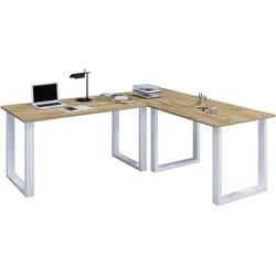 VCM, Schreibtisch, X Schreibtisch Eckschreibtisch 130x130x50 (130 x 130 x 76 cm)