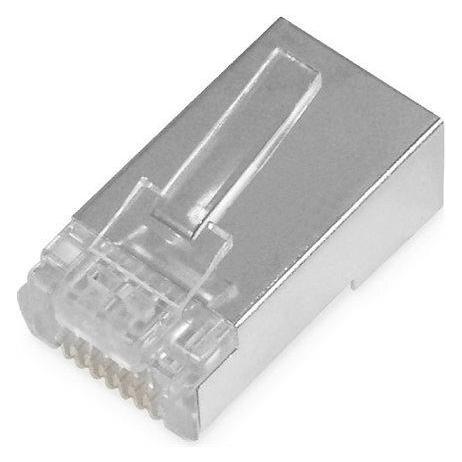 Digitus CAT 6 Modularstecker, 8P8C, geschirmt für Rundkabel, zweiteiliger Stecker, 100 Stk. (Netzwerkkabel Stecker) (AK-219603-100)