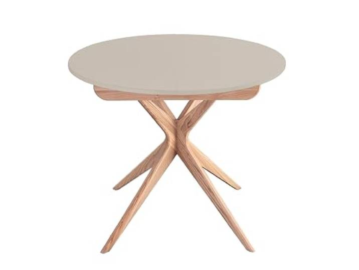 RAGABA Runder Ausziehbare Esstisch 90cm Jubi Braun Beige
