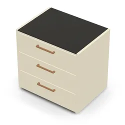 Brabura CT 90 Schubladenmodul - Schwarz / Perle Blanche / Holzgriff