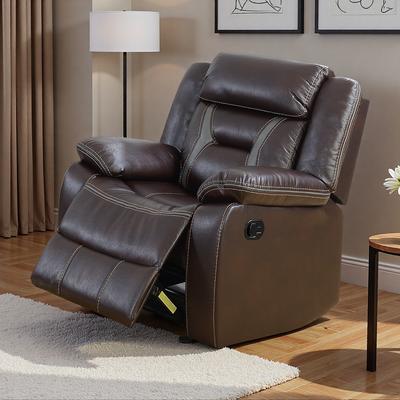 ZWYO HOSIMU Gel Leatherette Foam Power Recliner with Pillow Arms, Headrest, Pine Frame, Metal Mechanism, 300LB Capacity
