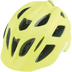 Kinder-Fahrradhelm, Inmold Technologie,  mit LED-Licht, reflektierenden Gurbändern und 5 Reflektionsstreifen, Größe: 48-53 cm, Farbe: neongelb