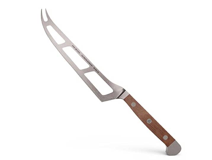 Güde Solingen - Weichkäsemesser Käsemesser geschmiedet, 15 cm, Walnussholz, ALPHA WALNUSS, Doppelkropf, Handmade Germany