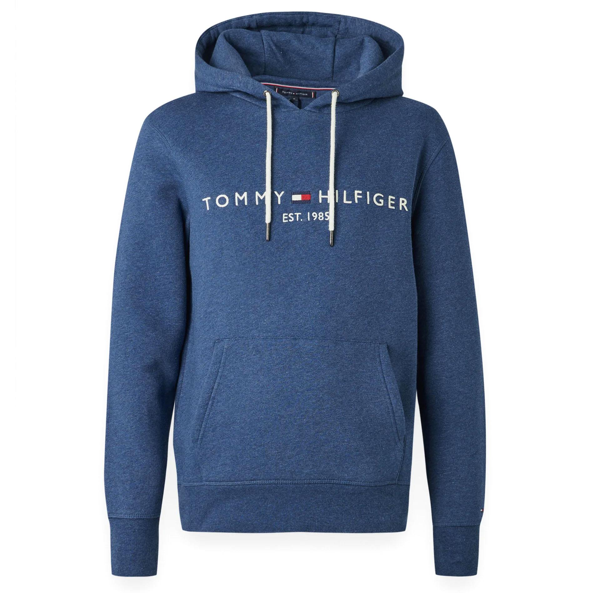 Tommy Hilfiger Hoodies Logo Hoodie Blauw