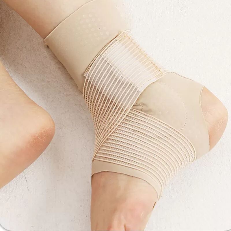 INF Sport-Knöchelbandage (verbessertes Silikonband) L Beige