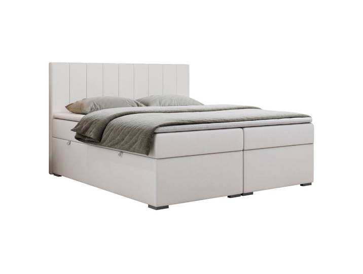 BOXBETT LOPE 140/200 - Weiß Kunstleder - H3