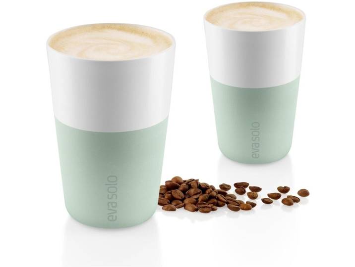 Kaffeebecher-Set Eva Solo Grün, Weiss, Weiss Porzellan H 12.5 cm 360 ml - Kaffeebecher-Set