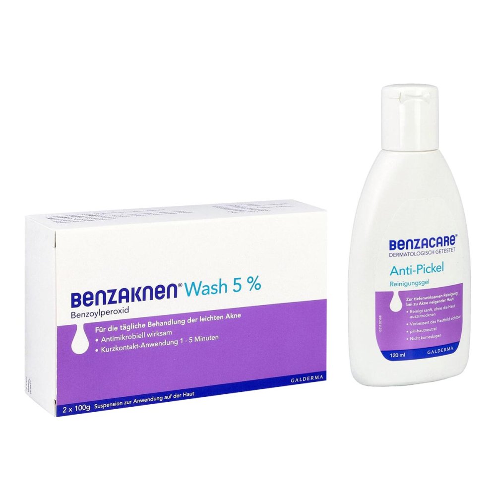 Galderma Laboratorium GmbH Benzacare Anti-Pickel Reinigungsgel + Benzaknenwash 5% 08105148