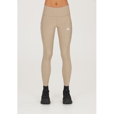 Trainingstights SOS "Yala", Damen, Gr. M, EURO-Größen, grau (taupe), 72% Polyester, 28% Elasthan, unifarben, Hosen, mit atmungsaktiver Eigenschaft