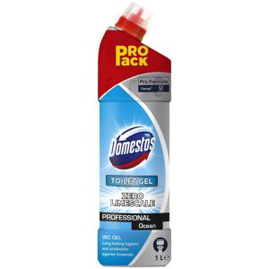 Domestos WC-Reiniger Professional, Pro Formula Ocean, Gel, mit Meeresfrische, Schräghalsflasche 1 Liter