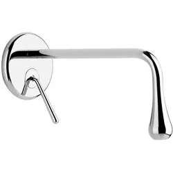 Gessi Goccia Fertigmontageset für Unterputz-Waschtischmischer mit Auslauf mit personalisierter Länge, ohne Ablaufgarnitur, 33690713, Farbe: Messing Antik