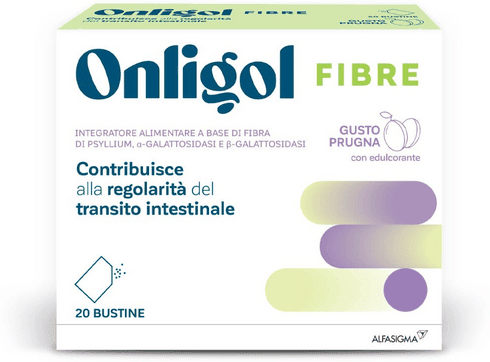 Onligol Fibre Integratore Regolarità Intestinale Gusto Prugna 20 Bustine