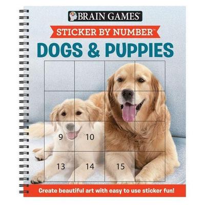 Brain Games - Sticker by Number: Dogs & Puppies (Easy - Square Stickers), Taschenbuch von Publications International Ltd,New Seasons,Brain Games,