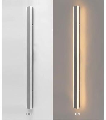 Uplifted Goods Modern Outdoor Wall Sconce Lighting grey warm White No Rc 30x8 Cm