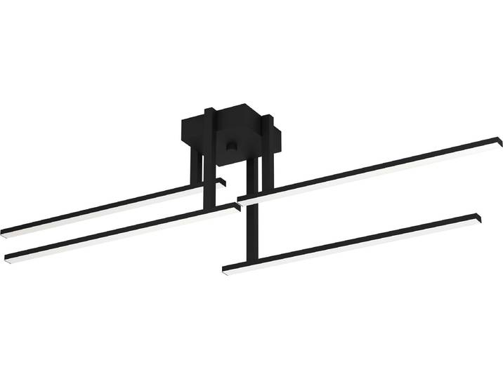 Eglo 99817 IPOLITTO LED Plafonnier quadruple 4x7\,5W 995x165mm noir blanc blanc chaud