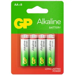 AA Batterie Alkaline 1,5V, 8 Stück Mignon