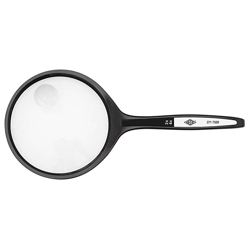 WEDO Lupe schwarz 2-fach und 4-fach, Ø 7,4 cm