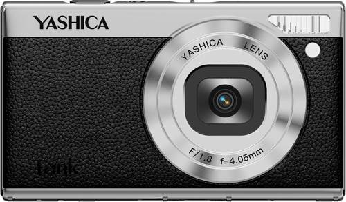 Yashica Digitale Kompaktkamera Digitalkamera Schwarz 4K-Video, mit eingebautem Blitz