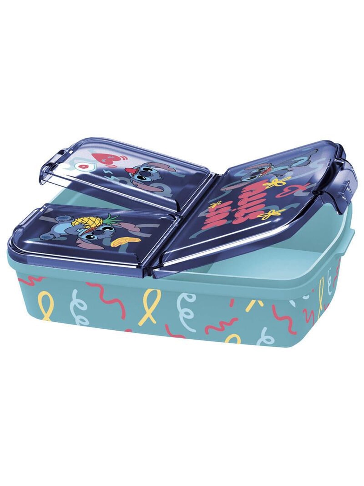 Stitch -Motiv Kinder-Brotdose mit mehreren Fächern