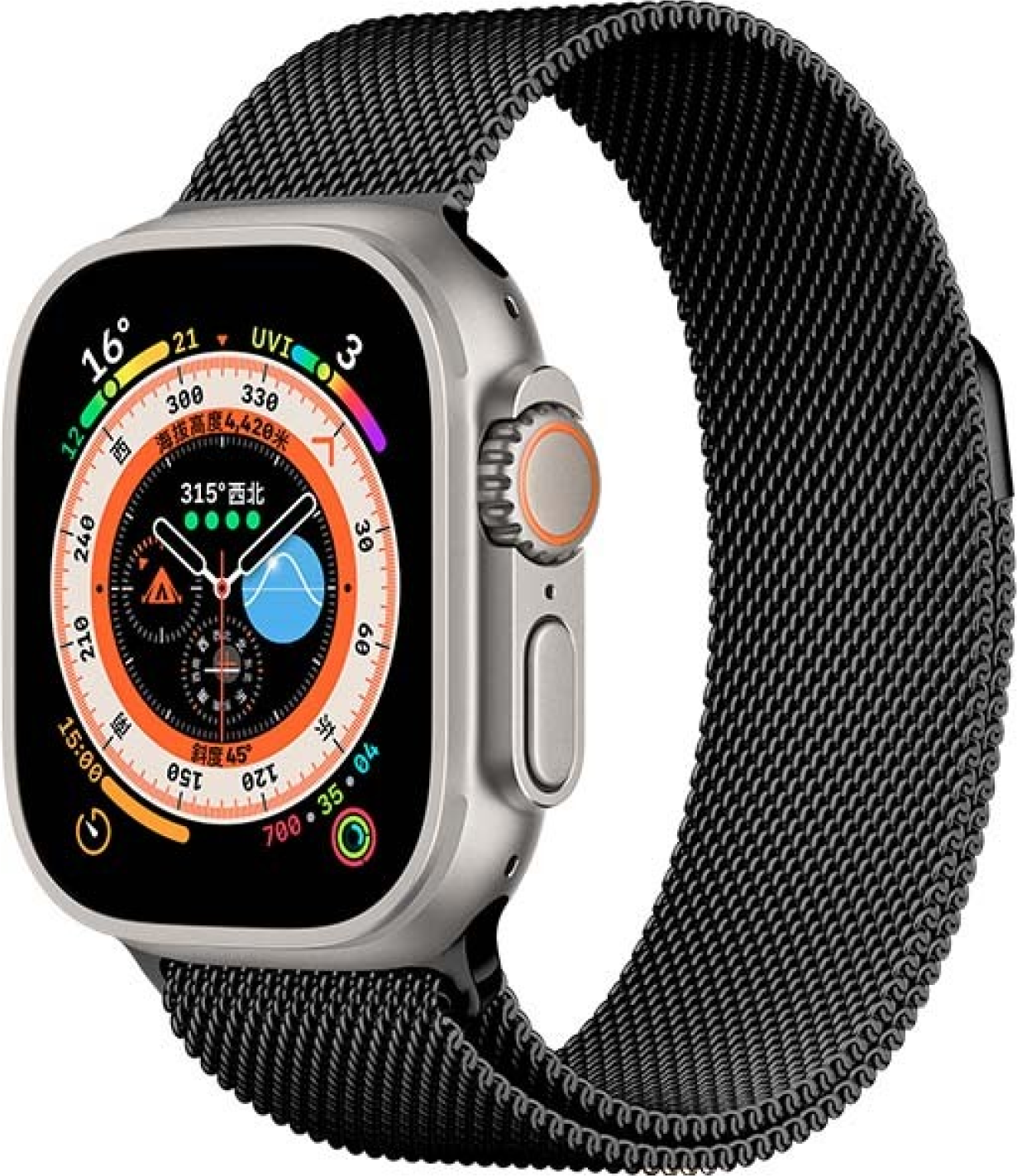 iS Bracelete Apple Watch Milanesa 49mm - Preto
