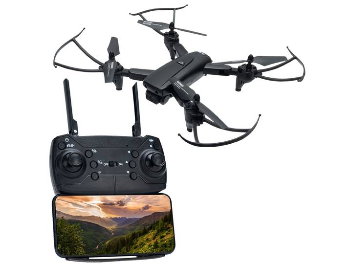 WiFi-FPV-Quadrocopter-Drohne, faltbar, HD Kamera, OpticalFlow, App