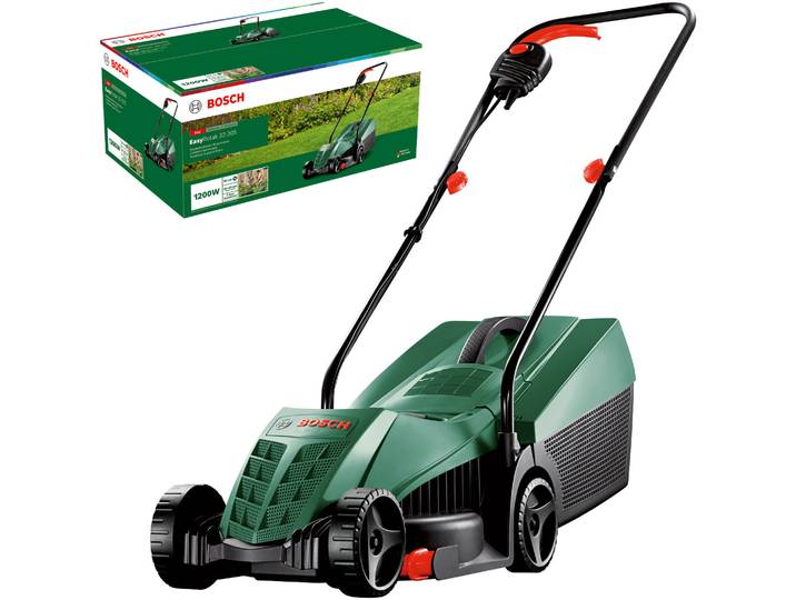 Elektrorasenmäher BOSCH HOME & GARDEN »EasyRotak 32-205« , transparent (weiß, neutral), B:36cm H:91cm T:117cm, Rasenmäher, Elektrorasenmäher, Grasfangvolumen 31l