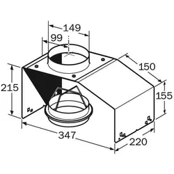 Neff Z5552X0 Montagehilfe für Lüfterbausteine, Dunstabzugshaube Zubehör, Grau
