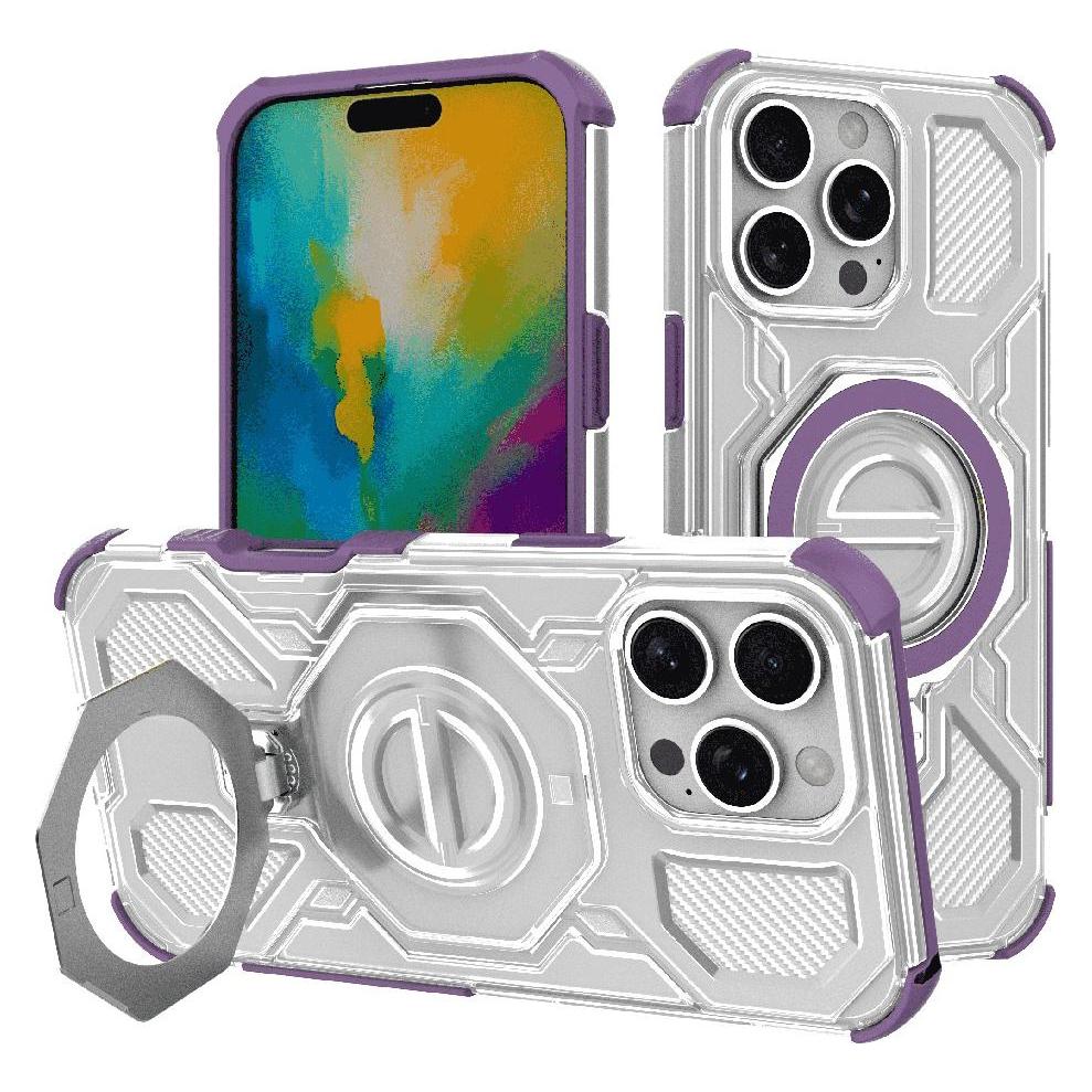 Techsuit - Carbon Shield PRO - iPhone 16 Pro - Purple Transparent (Apple iPhone 16 Pro) (59456917)