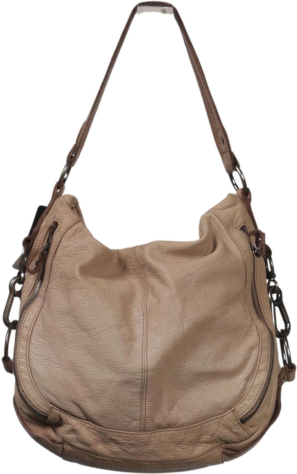 FREDsBRUDER Damen Handtasche gross Leder, Beige, Leder - Second Hand